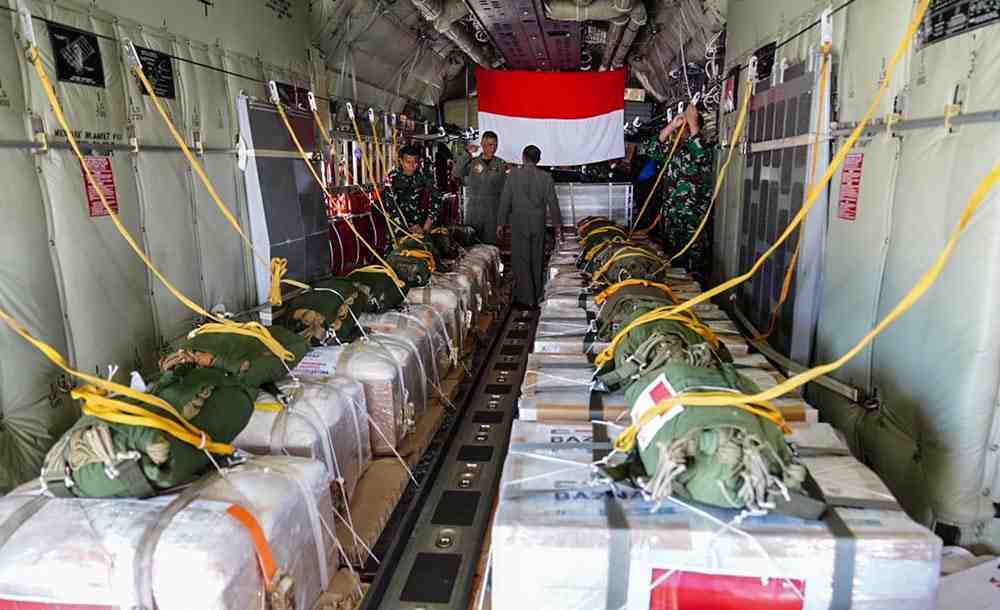 Bantuan Kemanusiaan dari Indonesia Berhasil Diterjunkan di Gaza