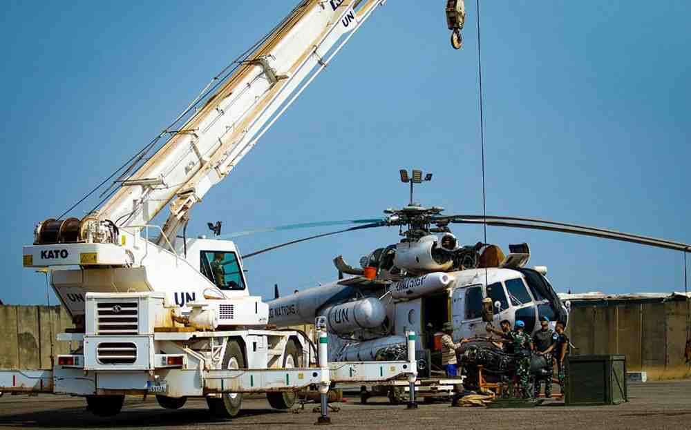 Satgas Kizi TNI Konga XXVII-J Minusca Car Bantu Pakistan Aviation di Bangui