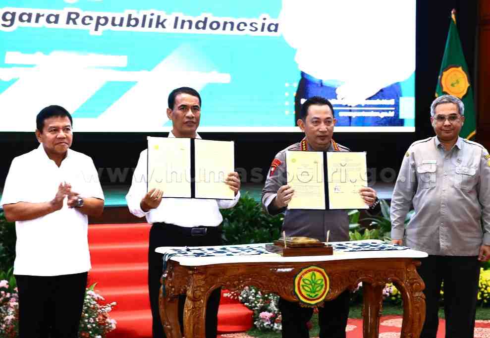 Wujudkan Peningkatan Ketersediaan Pangan, Kapolri dan Mentan Teken MoU