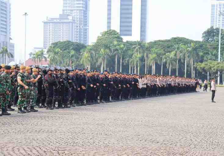 2.713 Personel Gabungan Disiagakan Amankan Aksi Unjuk Rasa di Monas 