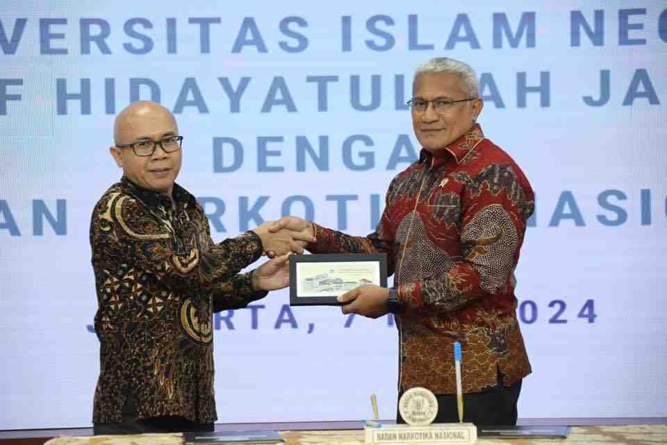 BNN - UIN Syarif Hidayatullah Teken MoU Kerja Sama P4GN 