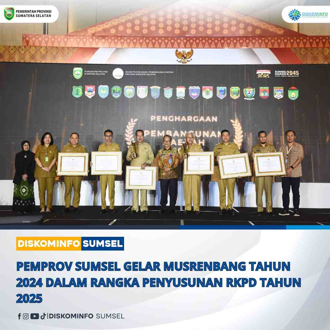 Musrenbang Penyusunan RKPD Tahun 2025 Pemprov Sumsel: Tingkatkan Kesejahteraan Masyarakat