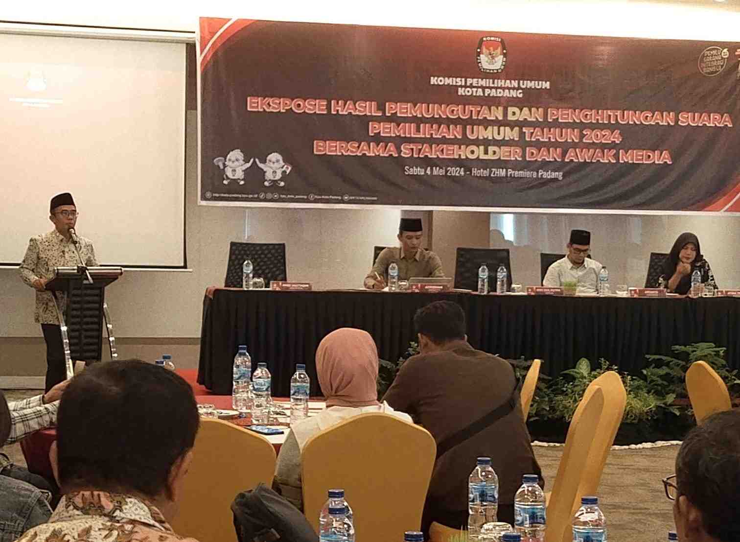 KPU Padang Gelar Ekspos Hasil Pemungutan dan Penghitungan Suara Pemilu 2024