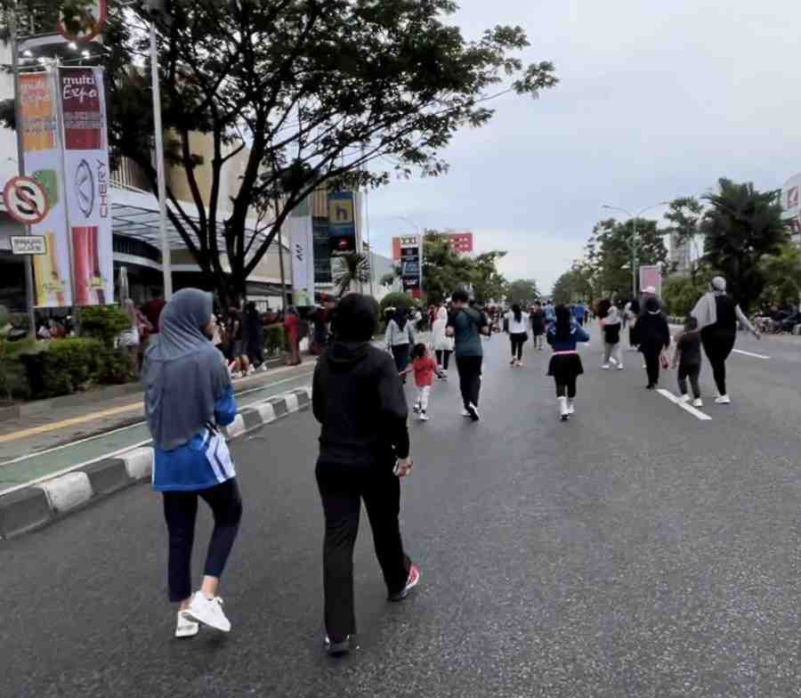 Pembukaan Kembali Area Car Free Day di Pontianak Disambut Antusias