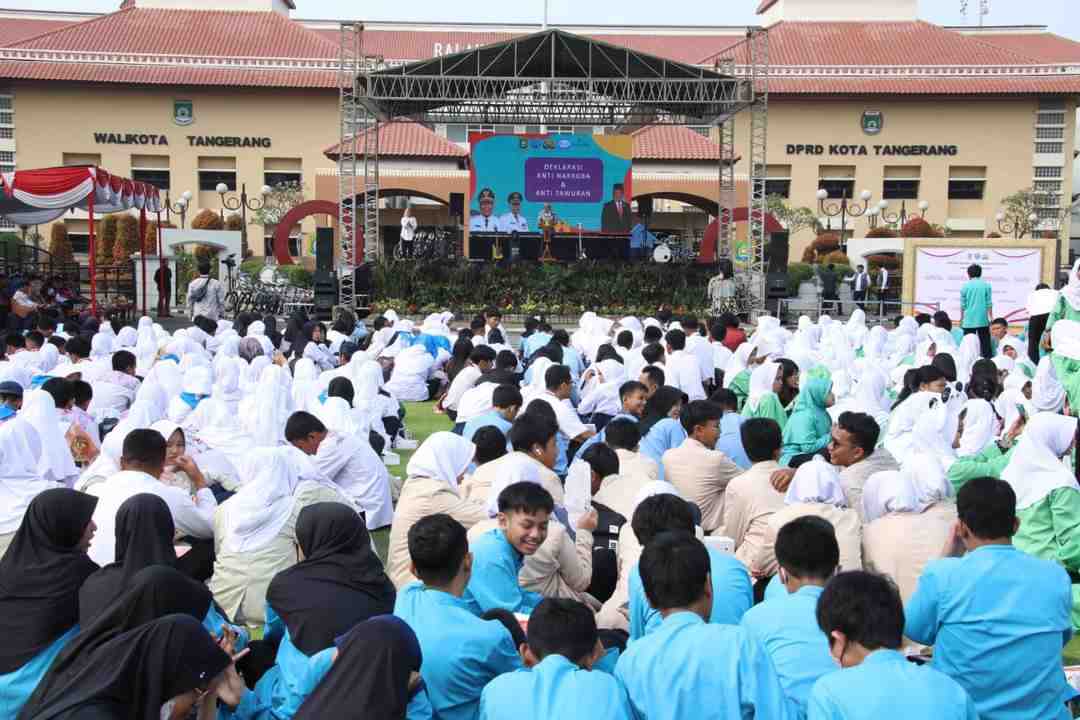 Ribuan Pelajar Ikuti Deklarasi Antinarkoba dan Antitawuran di Tangerang