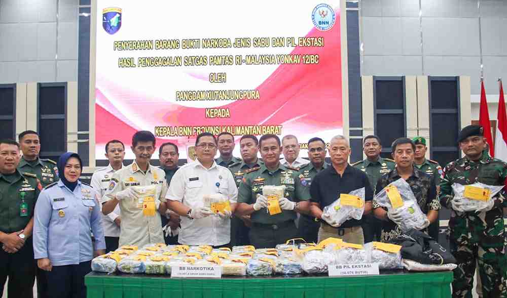 TNI Gagalkan Penyelundupan Sabu dan Ekstasi di Perbatasan Sambas