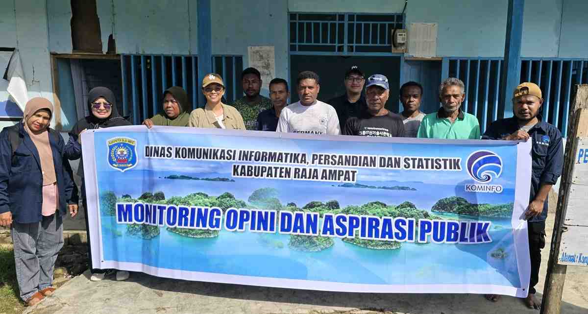  Diskominfo Raja Ampat Monitoring Opini dan Aspirasi Publik Terkait Kinerja Pemda 