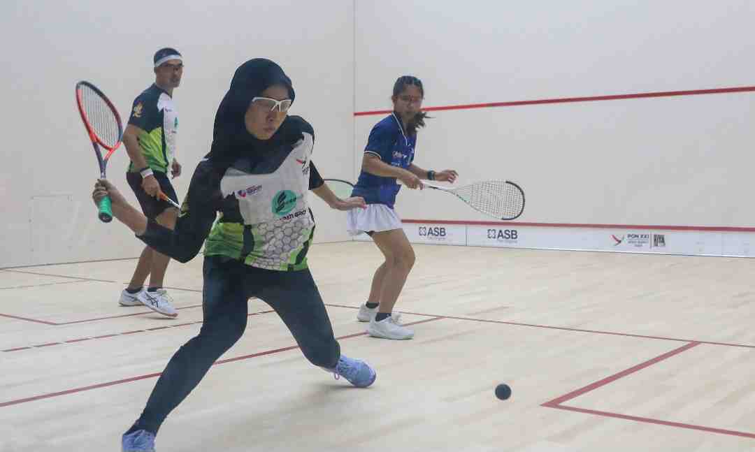 Jatim Dapat Medali Perak Ganda Campuran Squash PON XXI/2024