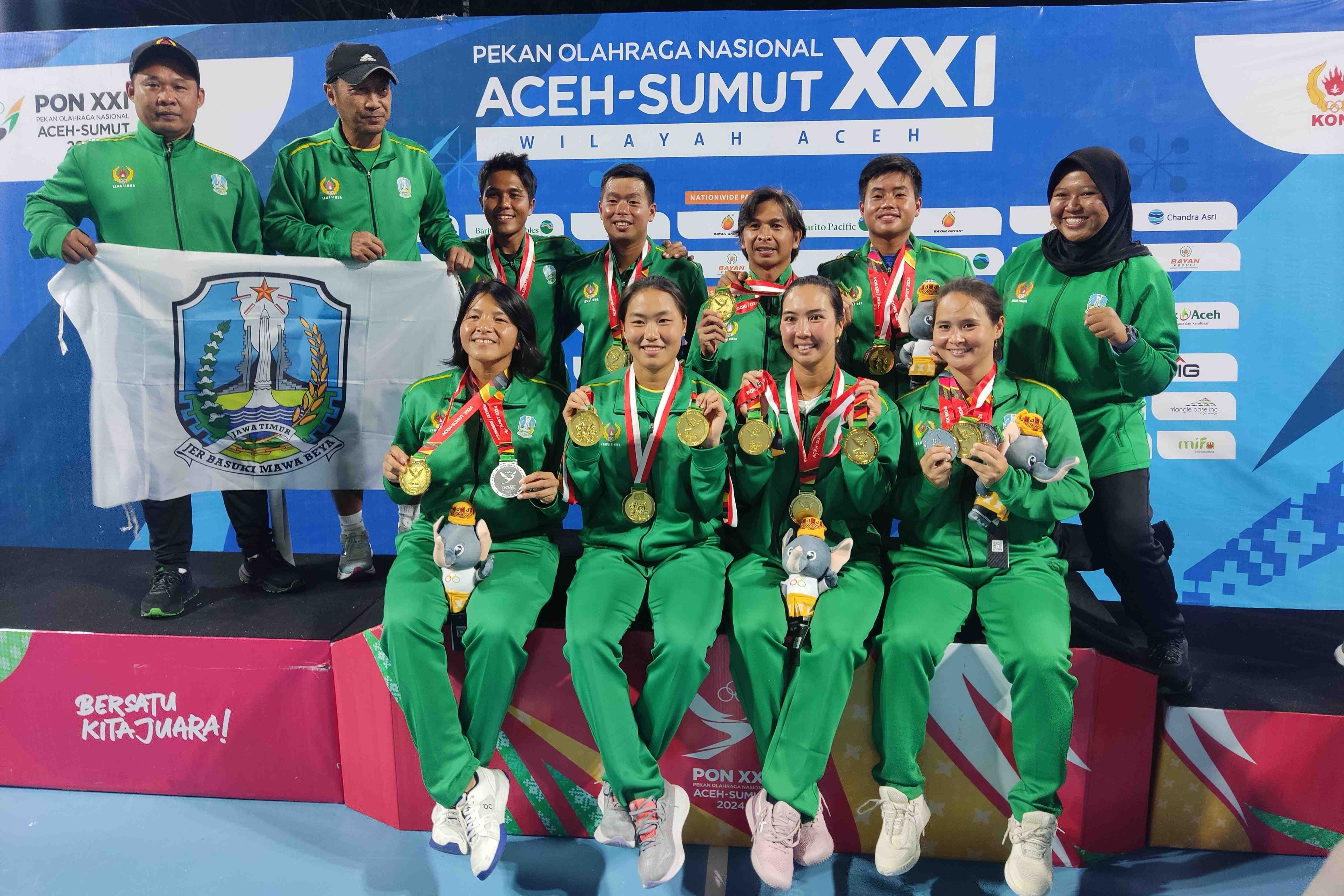 Tenis Lapangan Jatim Sapu Bersih Emas PON XXII 2024