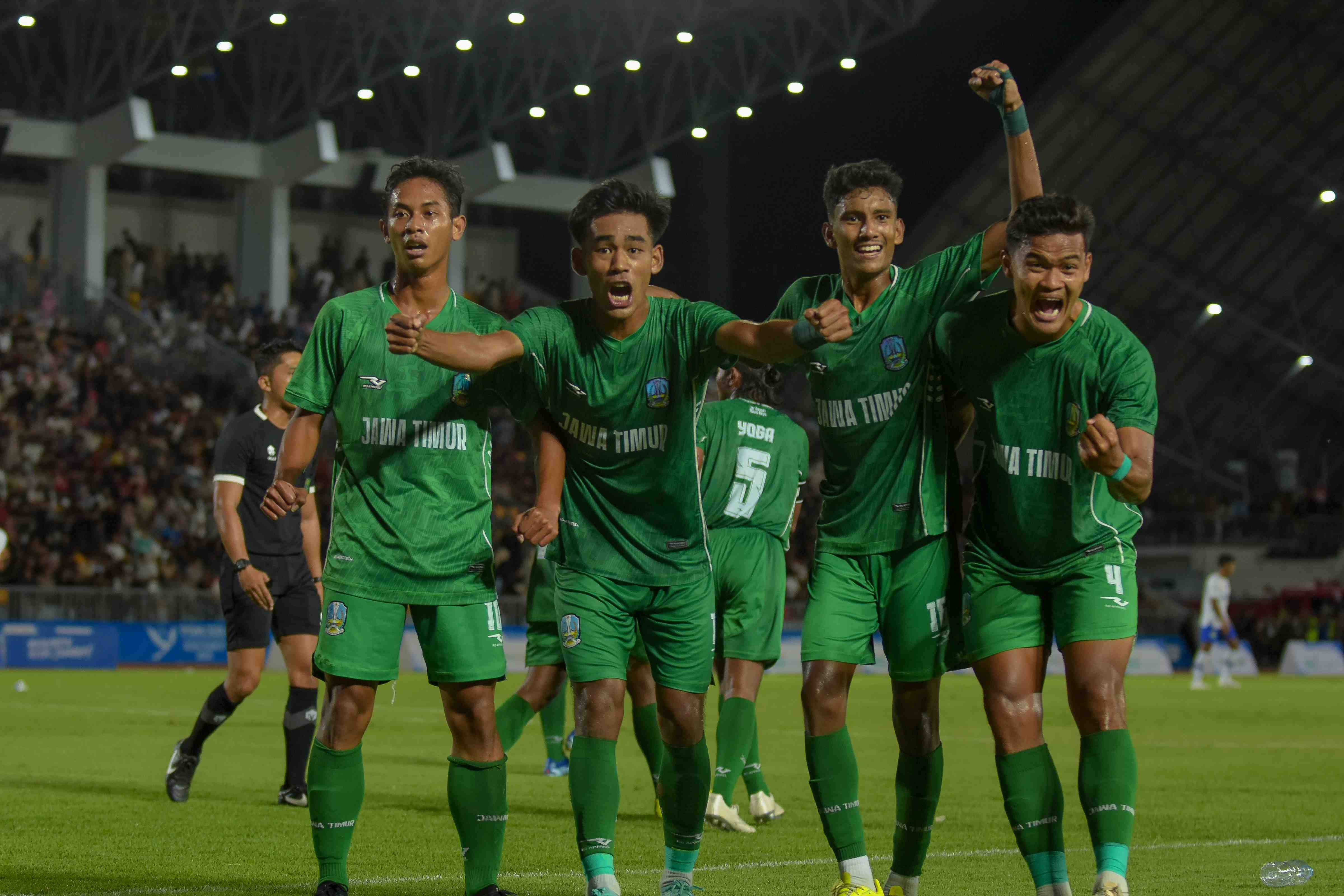Jatim Tundukkan Aceh 3-2 di Final Sepak Bola Putra PON XXI