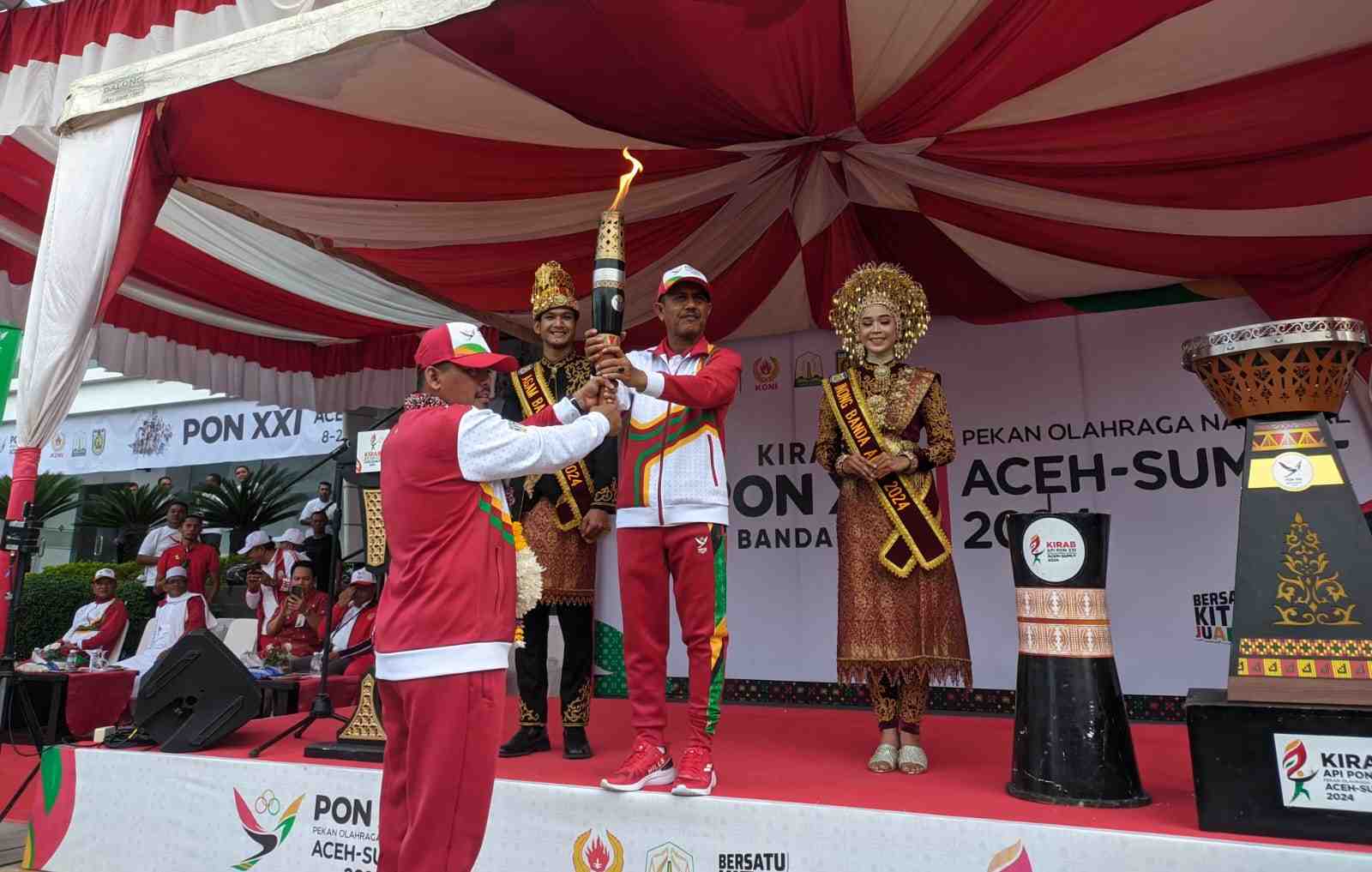 Kirab Api PON XXI Aceh-Sumut Berakhir di Banda Aceh