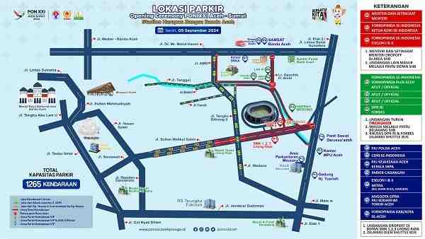 Jelang Opening Ceremony PON XXI Aceh-Sumut 2024, Arus Lalu Lintas Depan SHB Dialihkan