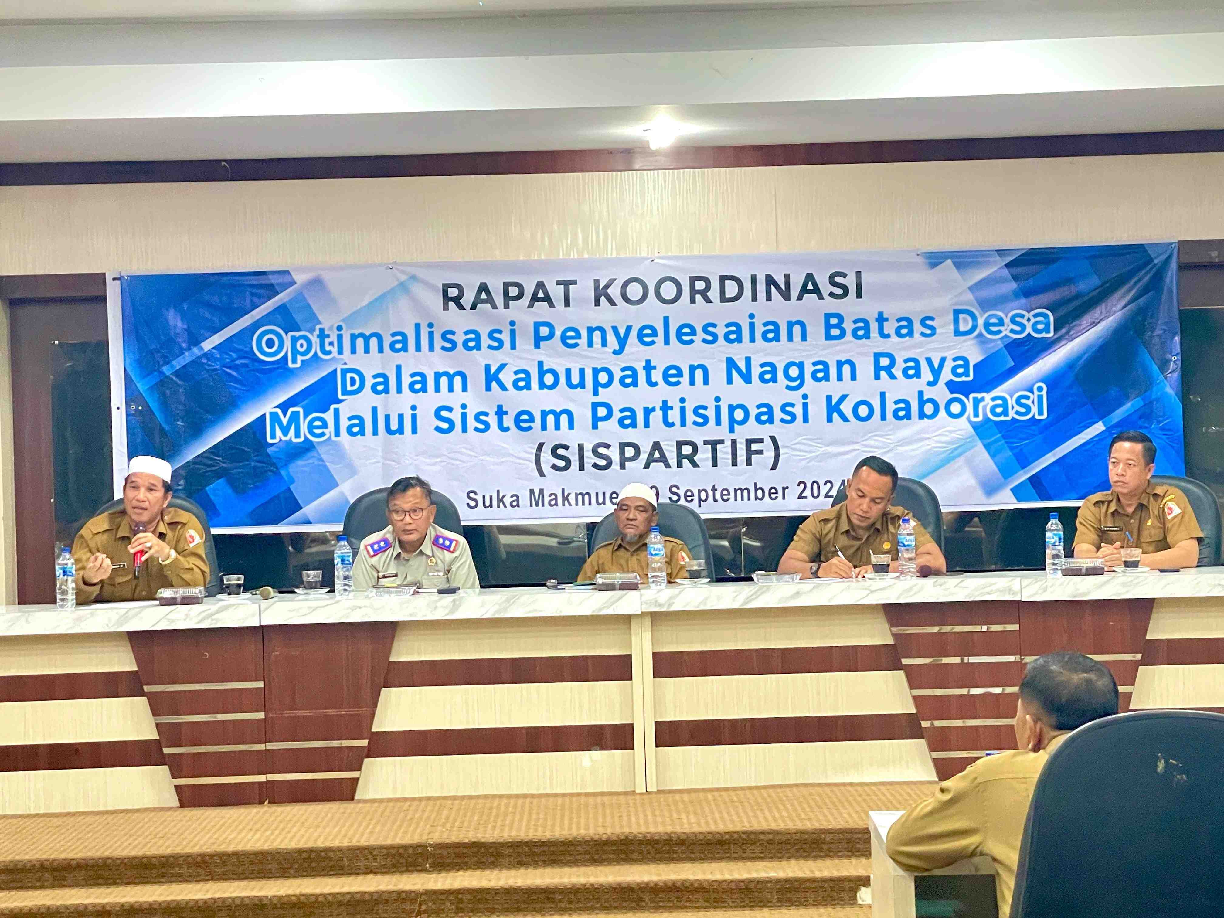 Pemkab Nagan Raya Optimalisasi Penetapan Batas Desa Melalui Sistem Sispartif untuk Cegah Konflik