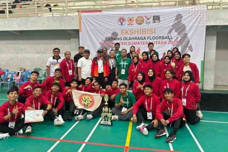 Sumbar Sabet Perunggu di Ekshibisi Floorball PON XXI 2024