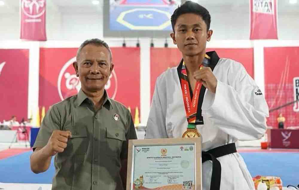 Sertu Adam Yazid Raih Emas Taekwondo di PON XXI, Kasum TNI Beri Apresiasi