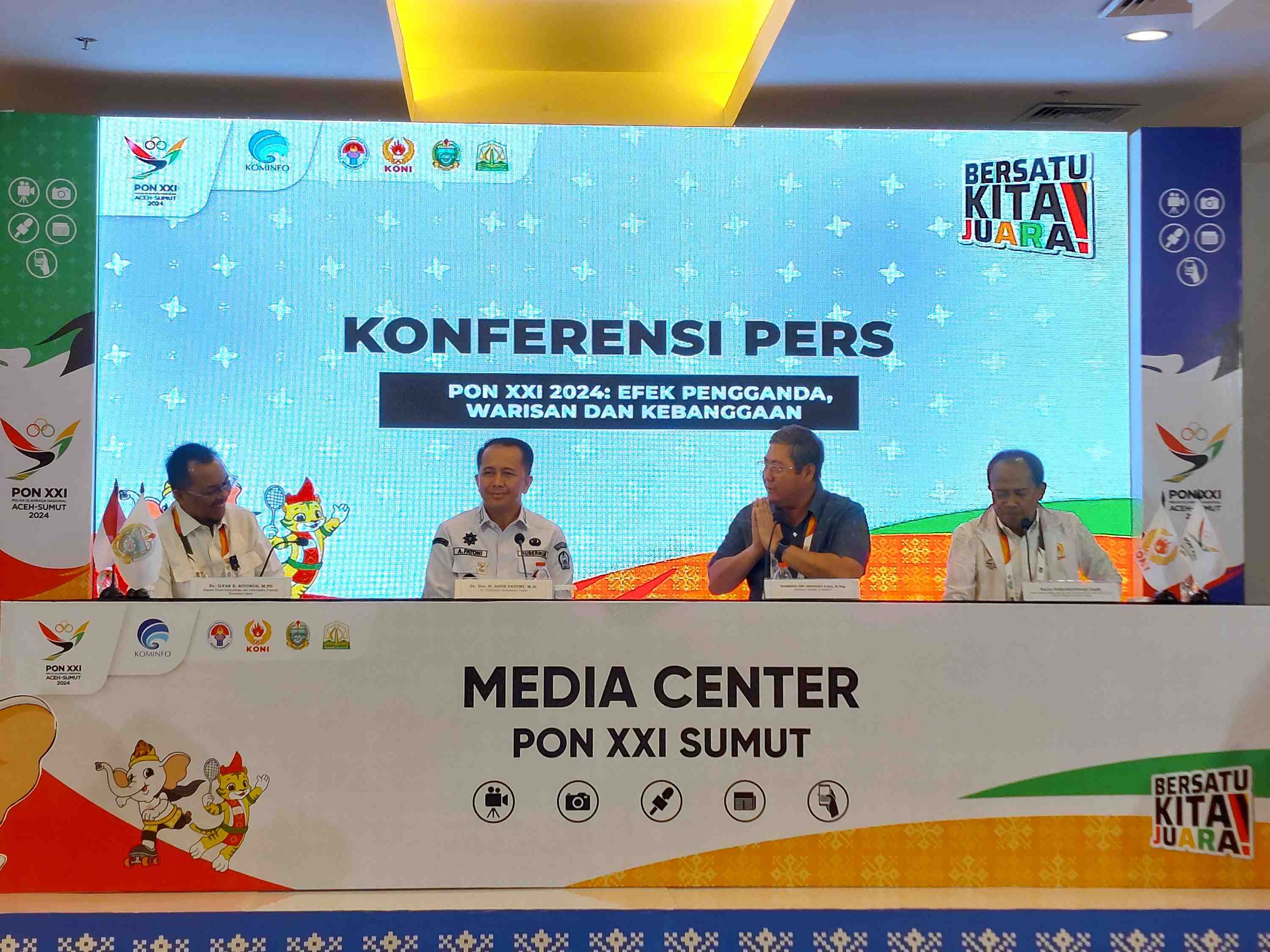 Pj Gubernur Sumut Puji Fasilitas Media Center PON XXI yang Berstandardisasi Internasional