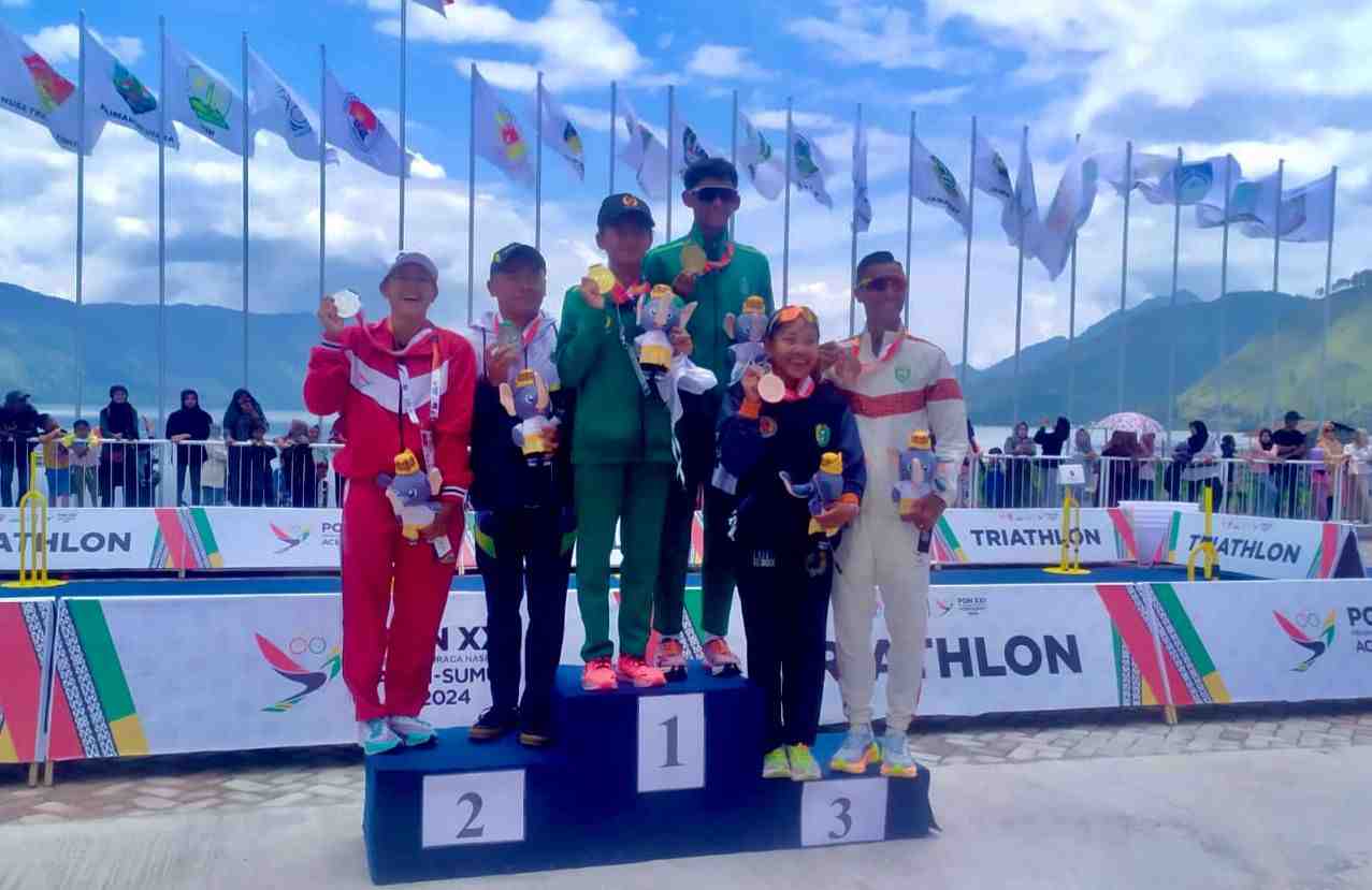 Atlet Jawa Timur Dominasi Hari Kedua Cabor Triathlon PON XXI Aceh-Sumut di Takengon
