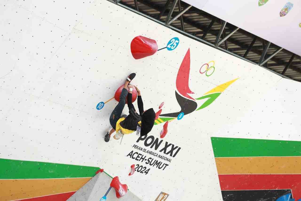 PON XXI, Dua Atlet Panjat Tebing Kalsel Pastikan Satu Tiket ke Semifinal