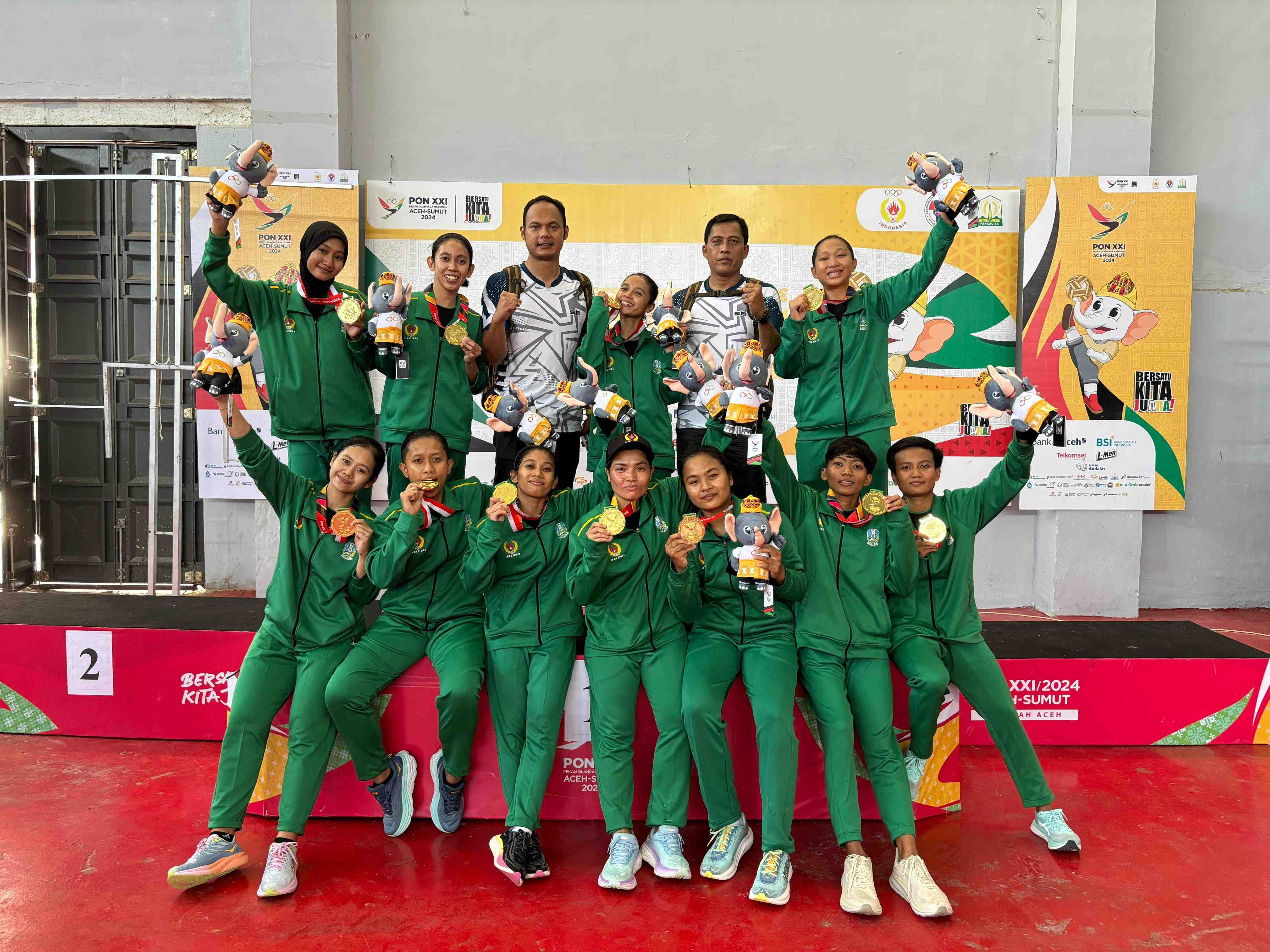 Sepak Takraw Putri Jatim Rebut Emas  PON XXI 