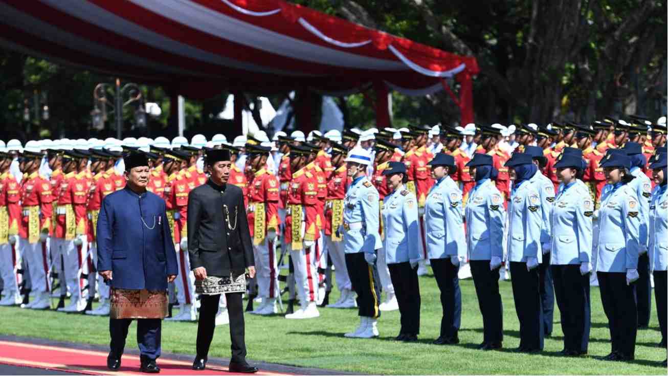 Prabowo Subianto Pimpin Upacara Pelepasan Joko Widodo di Istana Merdeka