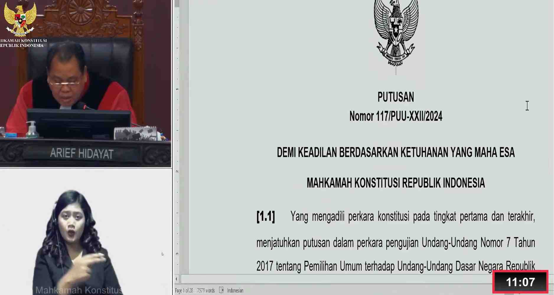 MK Tolak Permohonan Pengujian Materi UU Pemilu Terkait Batas Waktu Penyelesaian Perkara