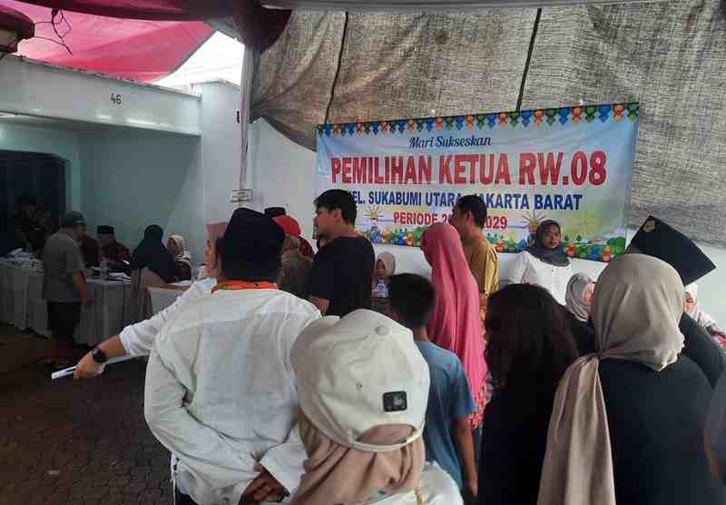 Terbanyak, Jumlah DPT Pemilihan Ketua RW.08 Sukabumi Utara, Jakarta Barat Capai 803 Orang