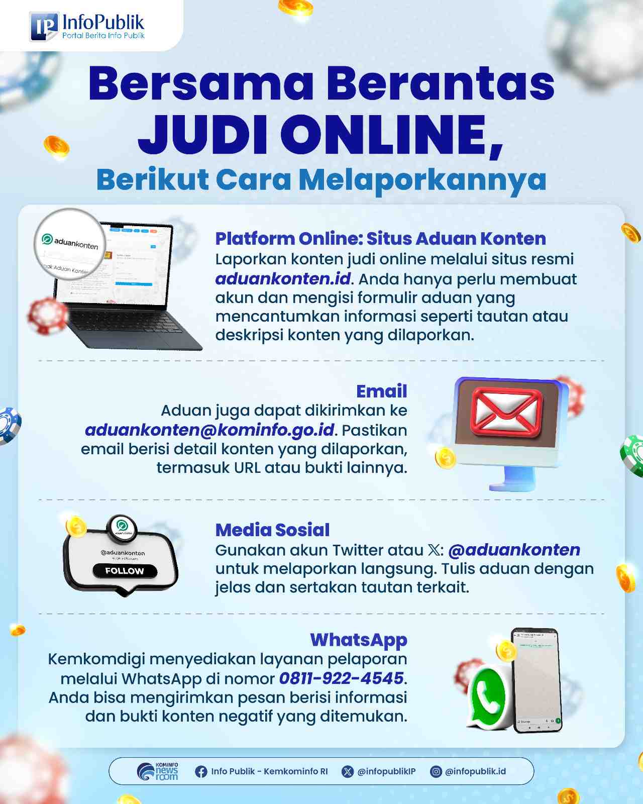 Bersama Lawan Judi Online: Lapor Sekarang Melalui Saluran Resmi!