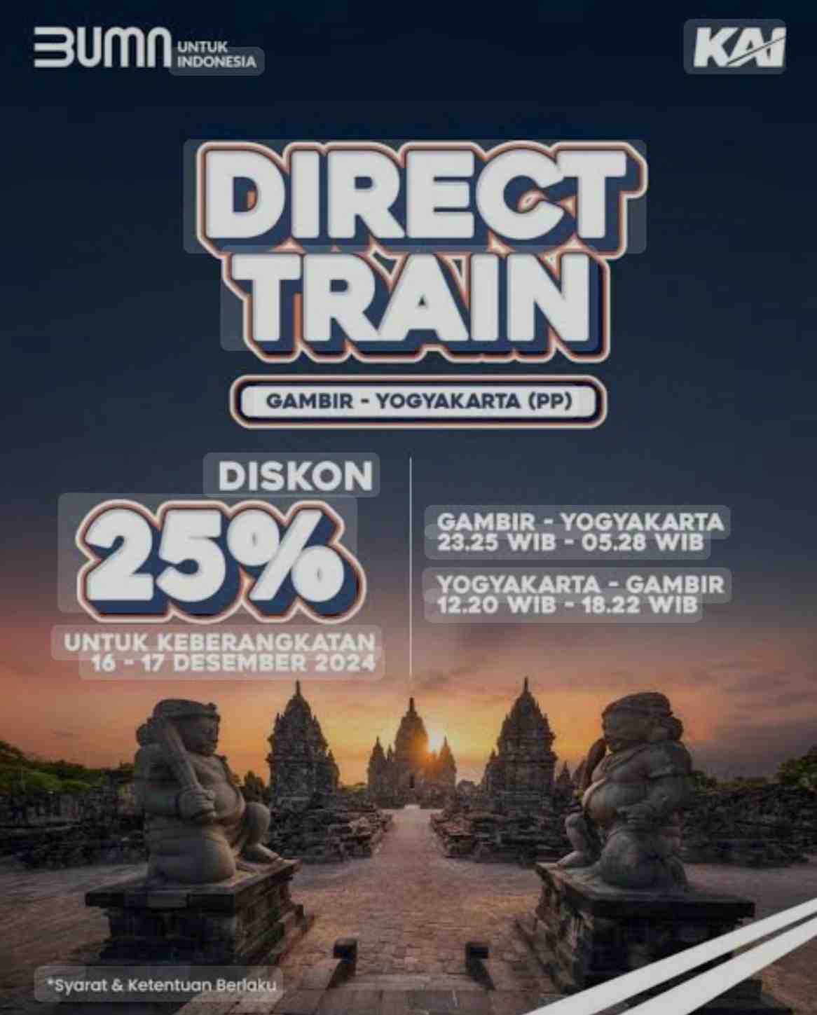 Siap Layani Nataru, Direct Train Rute Jakarta-Yogyakarta selesai Diujicobakan