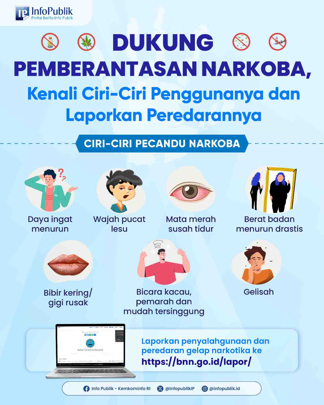Kenali Ciri-Ciri Pengguna Narkoba, Bersama Kita Berantas Peredarannya