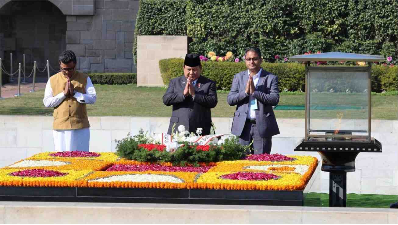 Presiden Prabowo Beri Penghormatan untuk Mahatma Gandhi di Rajghat Memorial