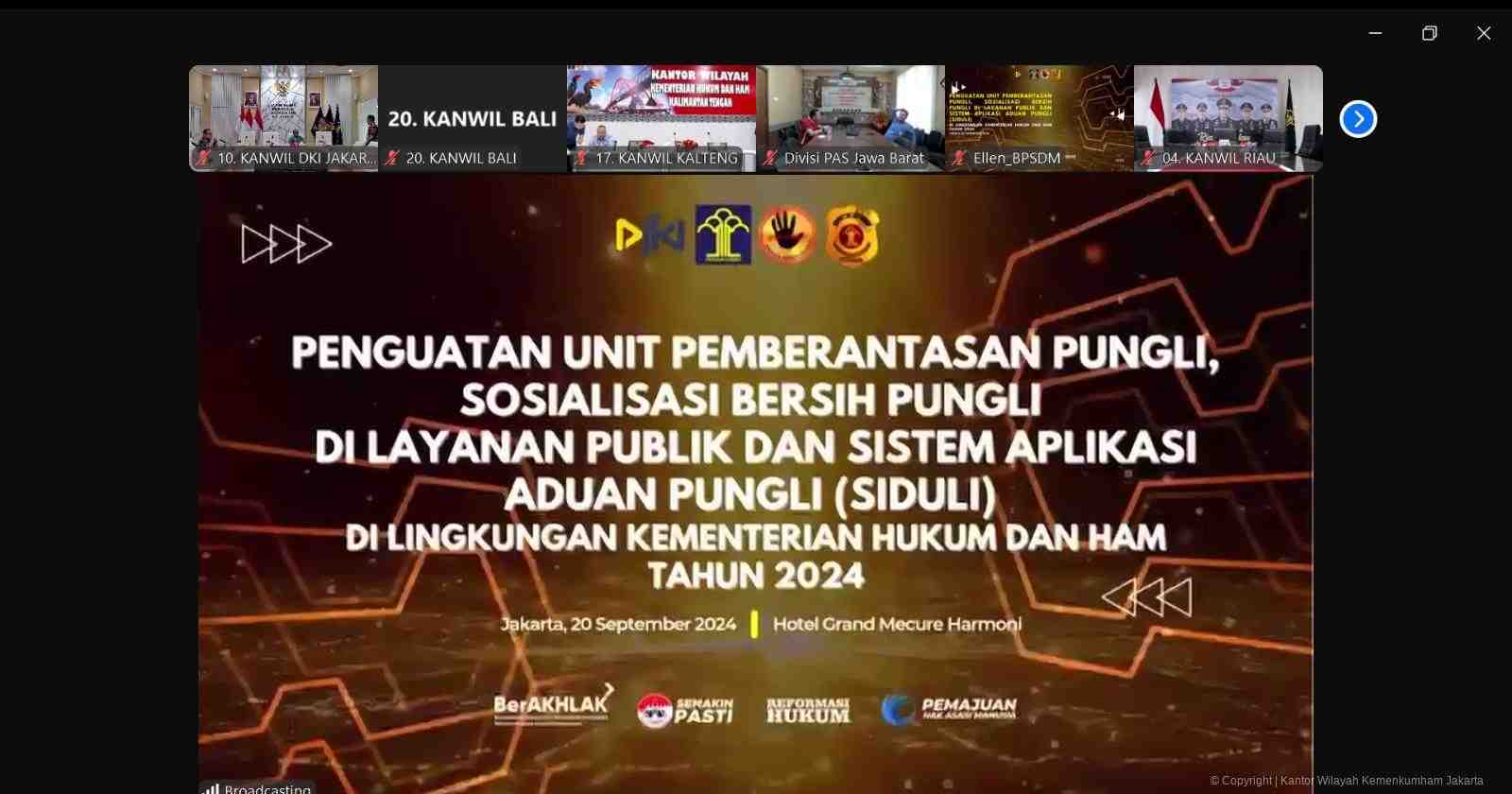 Kemenkumham Sosialisasikan Aplikasi SIDULI untuk Pemberantasan Pungli