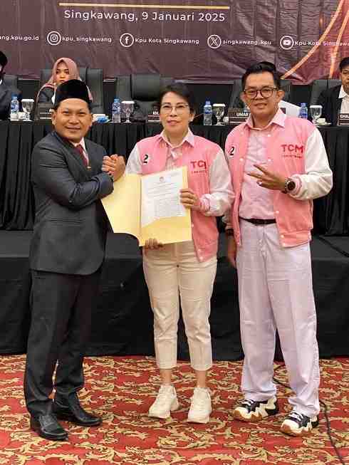 KPU Singkawang Tetapkan Tjhai Chui Mie-Muhammadin Sebagai Walikota Dan Wakil Walikota Singkawang Terpilih