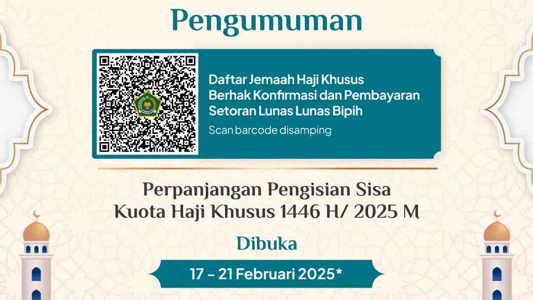Kemenag Perpanjang Pelunasan Biaya Haji Khusus hingga 21 Februari 2025