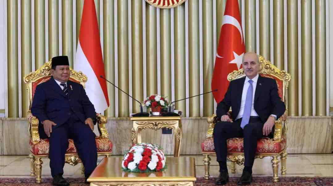Presiden Prabowo Bertemu Ketua Parlemen Turkiye Numan Kurtulmu di Ankara
