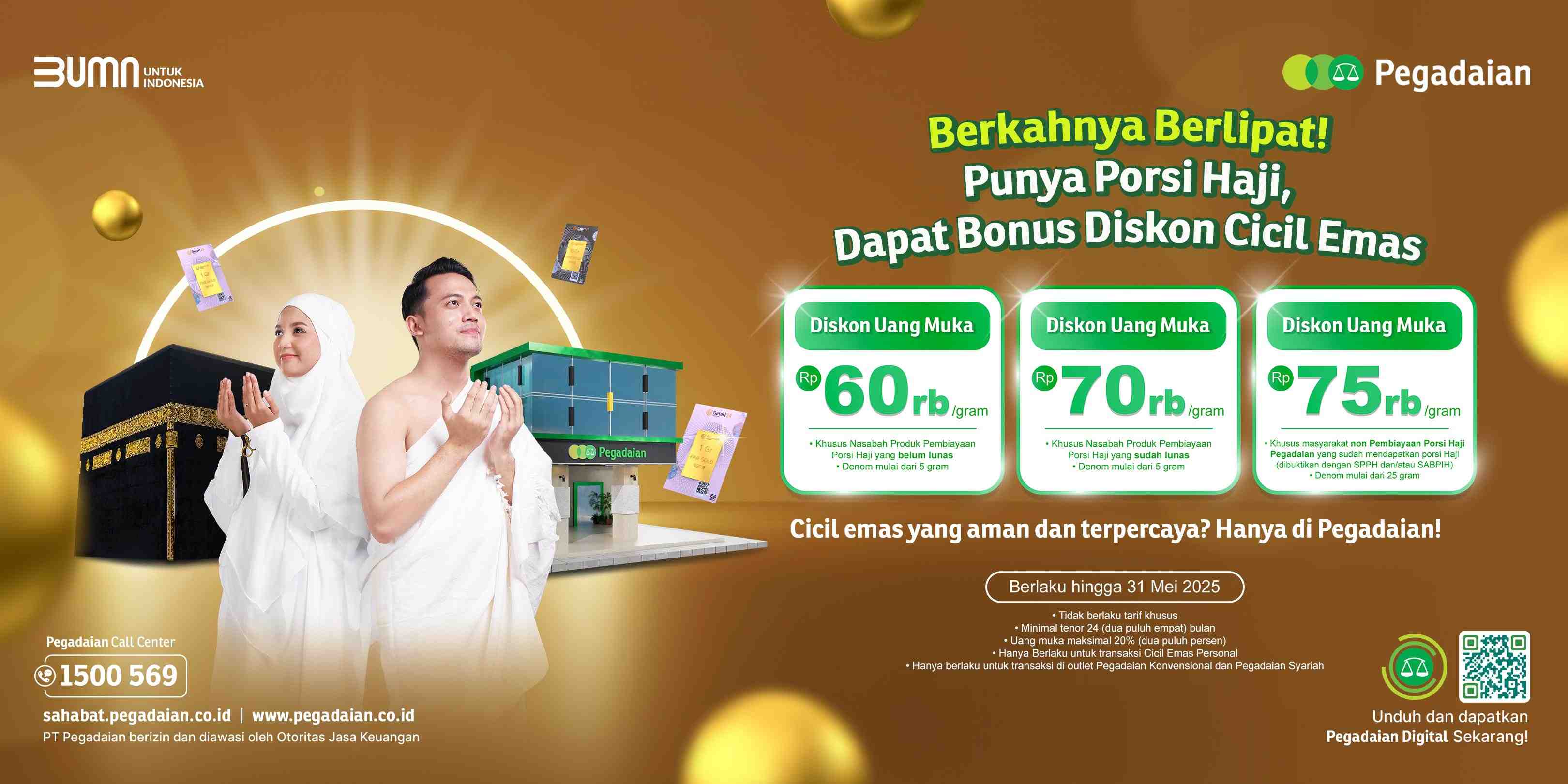 Cicil Emas di  Pegadaian Dapat Diskon Uang Muka. Intip Caranya di Sini!