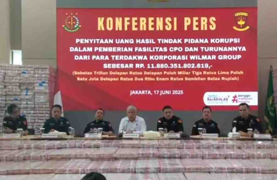 Kejagung Sita Uang Rp11,8 Triliun dari PT Wilmar Group Terkait Kasus CPO