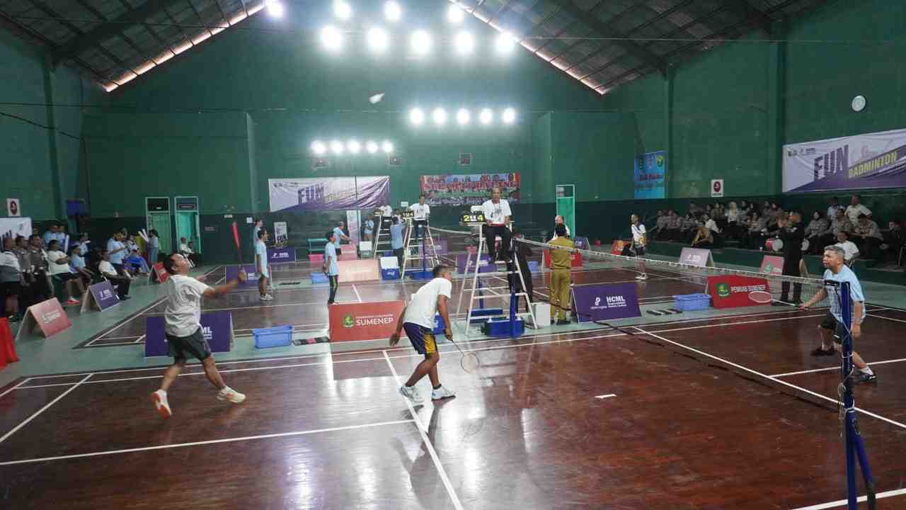 Dandim Sumenep Ikut Meriahkan Fun Badminton SKK Migas-HCML