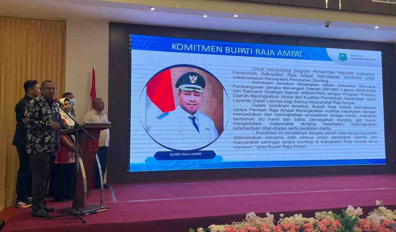 Bupati Raja Ampat Tegaskan Komitmen Tekan Stunting Lewat Visi Raja Ampat Bangkit