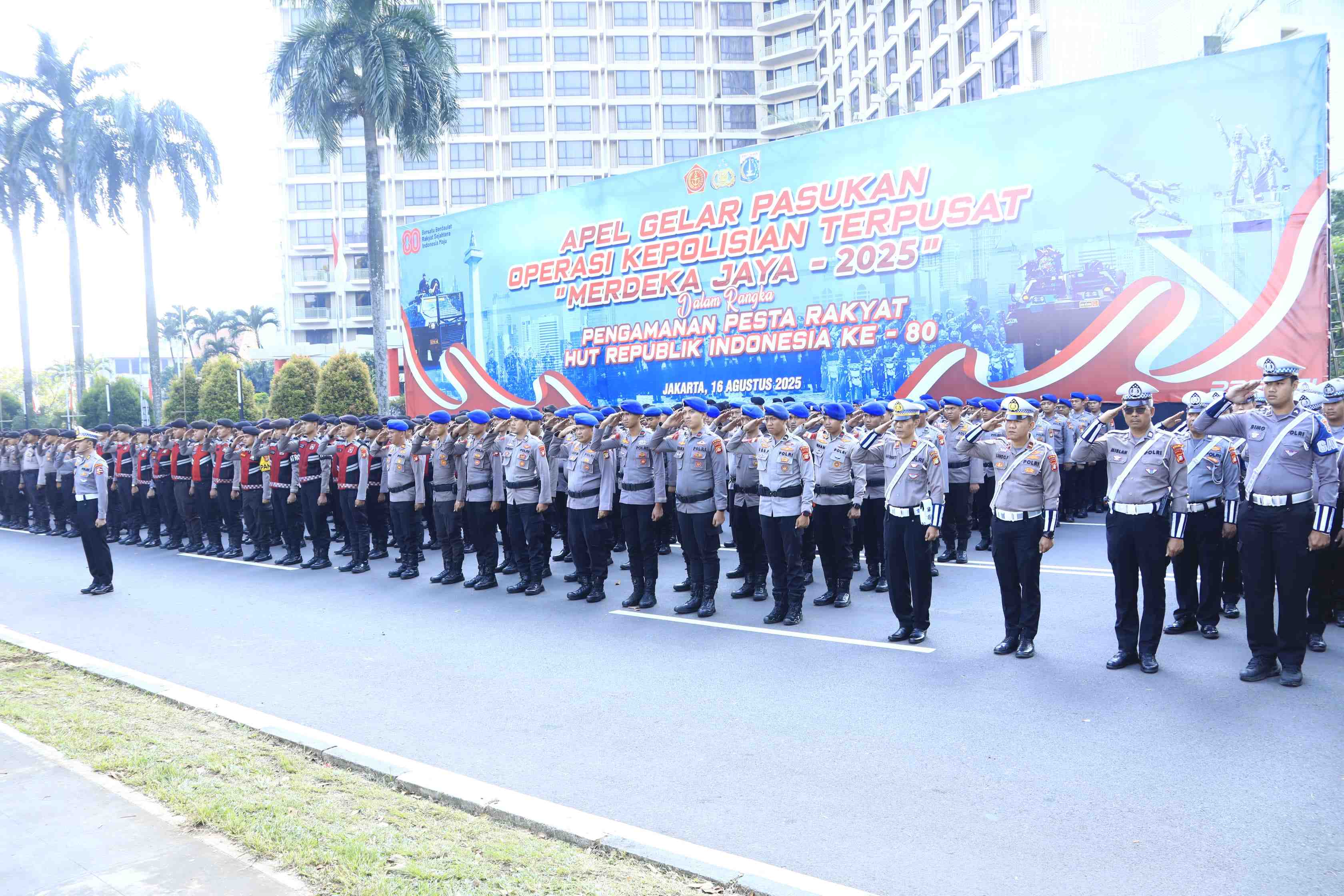 Operasi Merdeka Jaya 2025, Polri Kerahkan 9.035 Personel Amankan HUT ke-80 RI