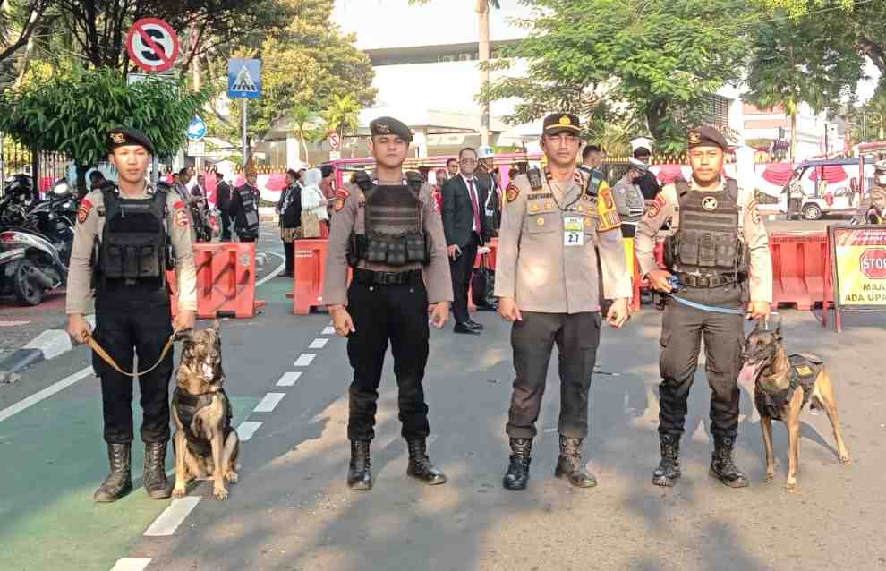 K9 Polri Siaga di Titik Strategis, Amankan Perayaan HUT ke-80 RI