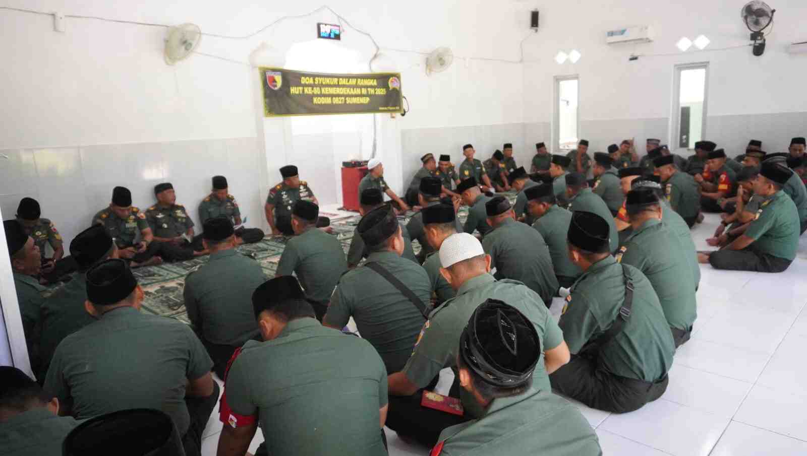 Kodim 0827/Sumenep Gelar Do'a Bersama Sambut HUT ke-80 RI