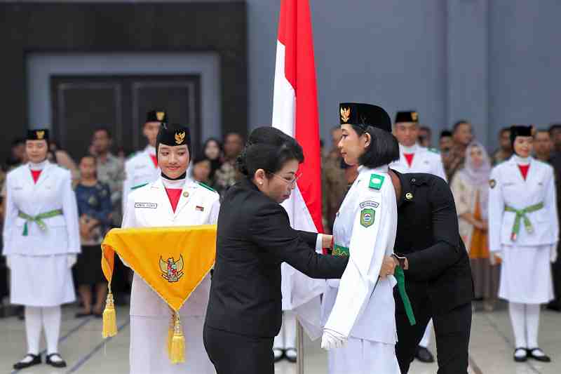 Anggota Paskibraka Singkawang Dikukuhkan, Siap Kibarkan Merah Putih di HUT ke-80 RI