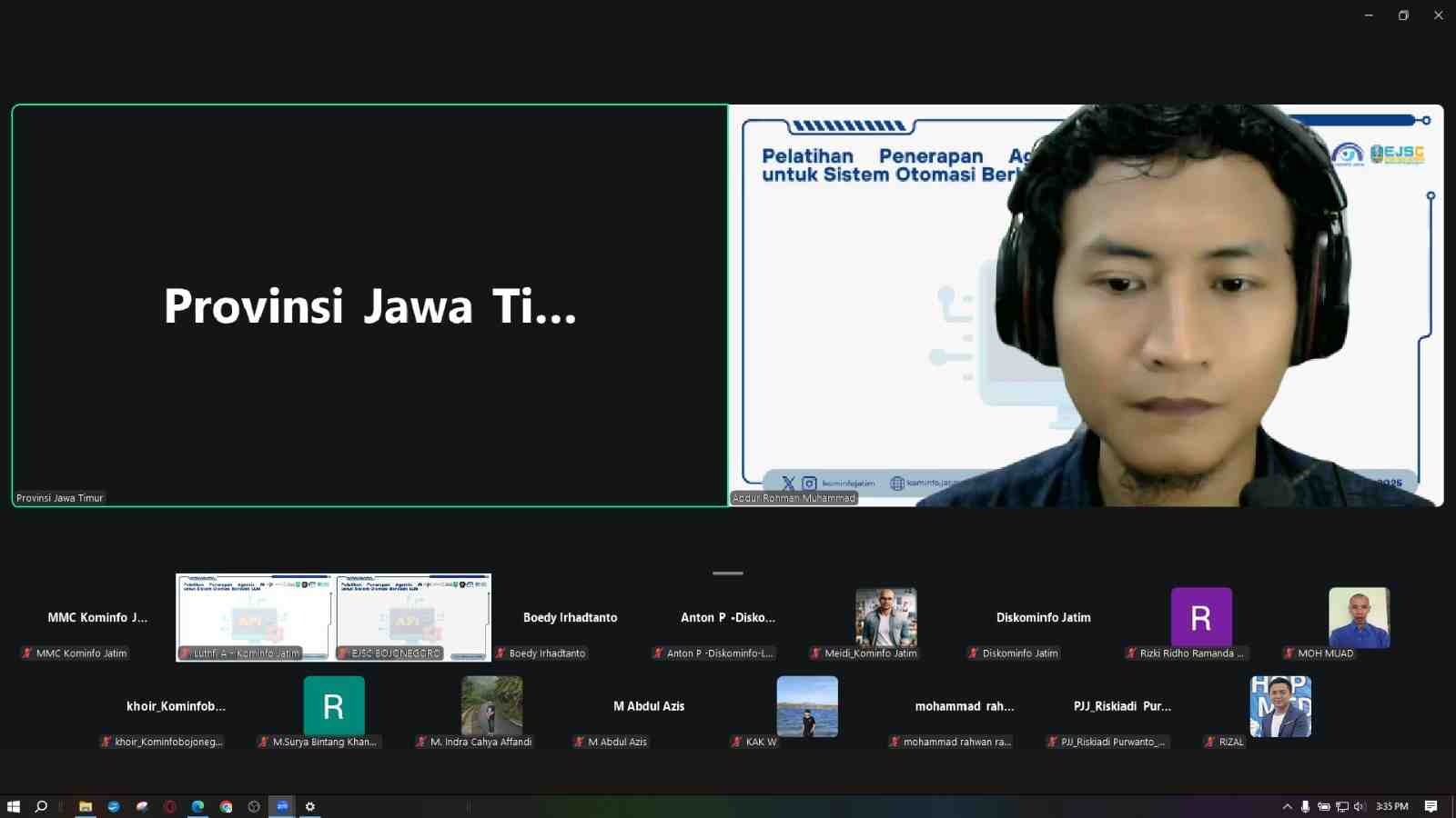 Cerdig Diskominfo Jatim Ajarkan Agentic AI untuk Sistem Otomasi Berbasis LLM