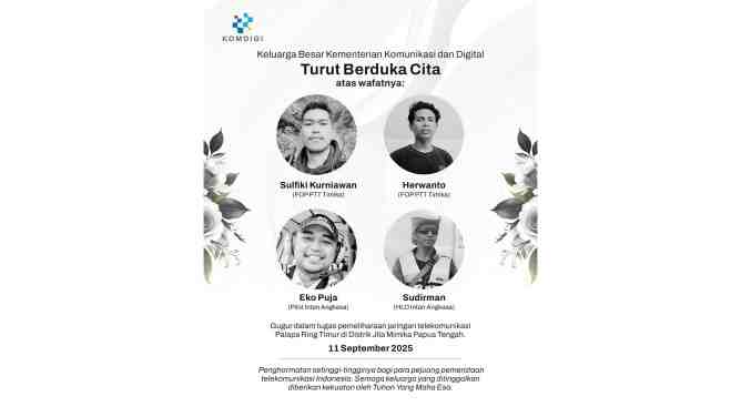 [SIARAN PERS] - Menkomdigi Meutya Hafid: Kami Berduka atas Gugurnya Pejuang Telekomunikasi dalam Insiden Helikopter di Papua