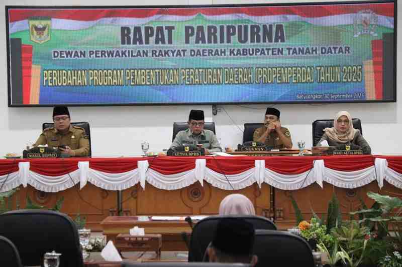 DPRD dan Pemkab Tanah Datar Sepakati Perubahan Propemperda 2025