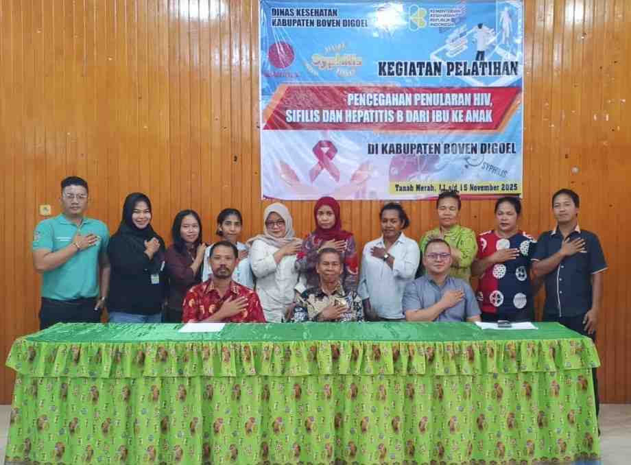 Boven Digoel Gelar Pelatihan Pencegahan Penularan HIV, Sifilis, dan Hepatitis B dari Ibu ke Anak