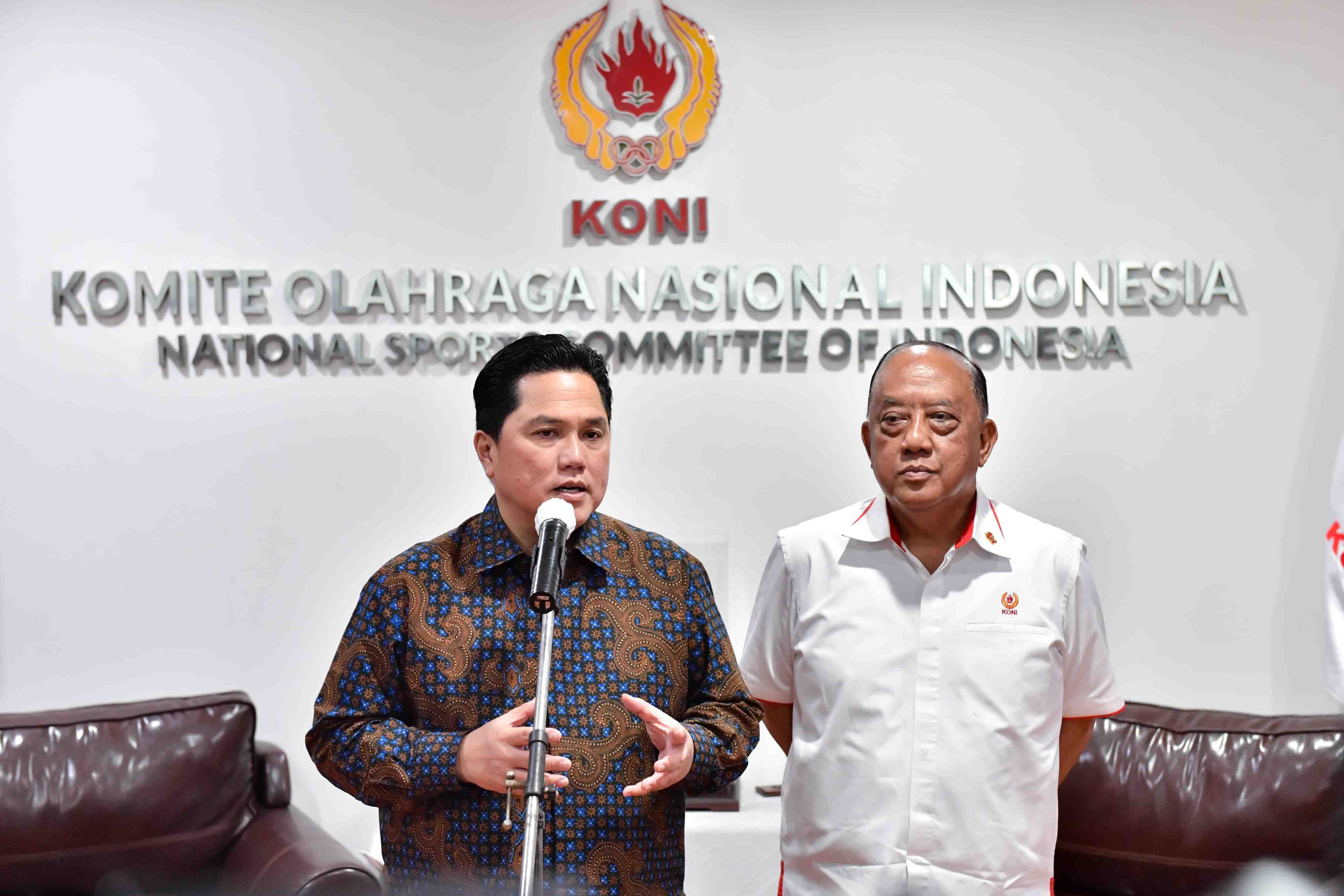 Menpora Erick Temui Ketum KONI Pusat, Tegaskan Pentingnya Keselarasan Program Olahraga Nasional
