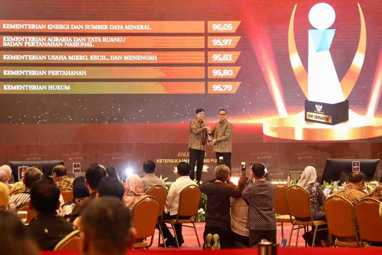 Konsisten Lima Tahun Berturut-turut, Kementerian ATR/BPN Raih Penghargaan Badan Publik Predikat Informatif 2025