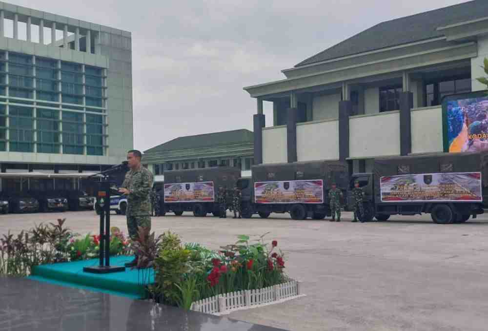 Kodam XIX/Tuanku Tambusai Kirim 12 Truk Bantuan ke Wilayah Terdampak Bencana