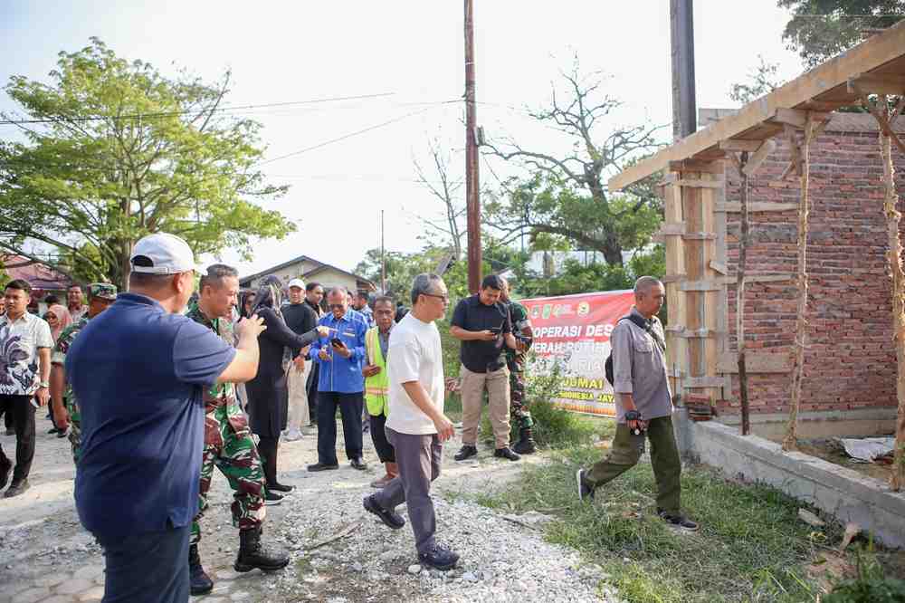 Pemko Dumai Pastikan Progres Pembangunan KopDes Merah Putih Teluk Binjai Berjalan Signifikan